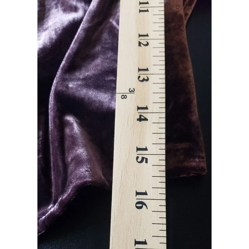 ASTR The Label Velvet Smocked Corset Top L Purple Vamp Dark Romantic Coquette